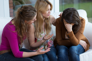 group of upset women